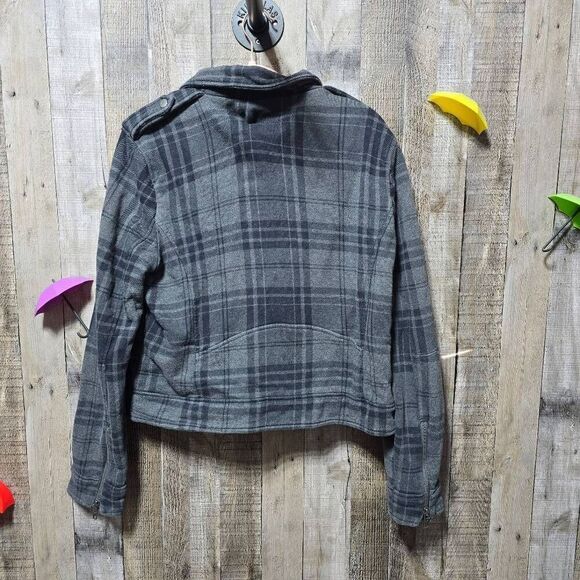 American Eagle Vintage Y2K Grey Plaid Jacket - Picture 2 of 5